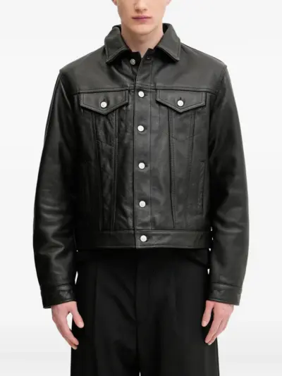1017 ALYX 9SM button-fastening leather jacket - Black