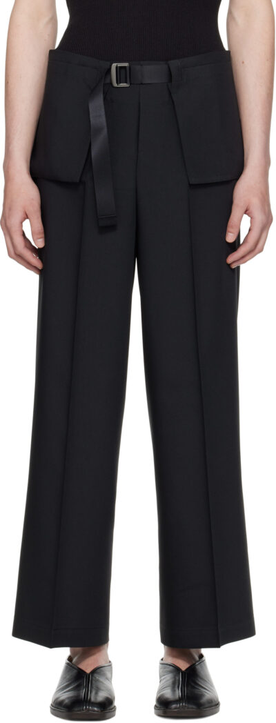 132 5. ISSEY MIYAKE Black Box Composition Solid Trousers