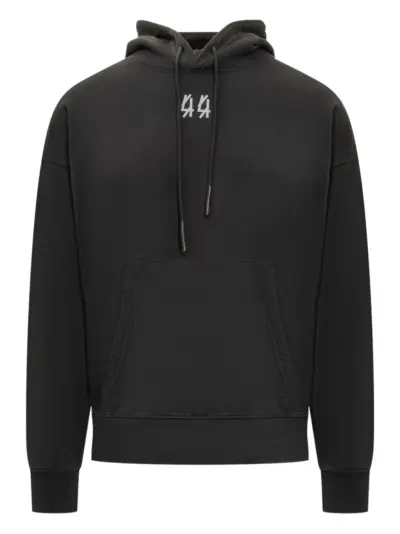 44 LABEL GROUP logo-print hoodie - Black