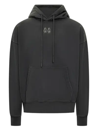 44 LABEL GROUP logo-print hoodie - Black