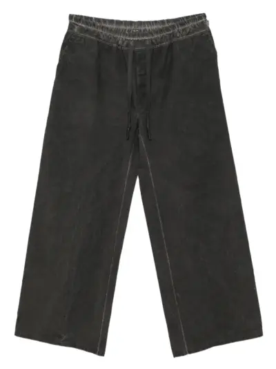 69 BY ISAAC SELLAM garment-dyed trousers - Grey