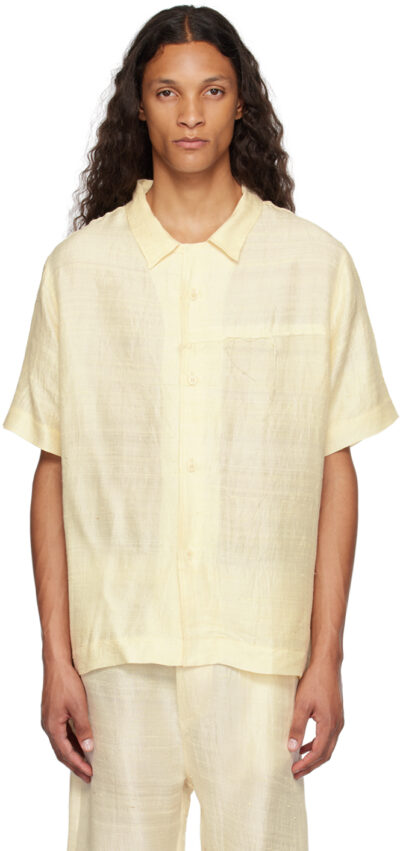 AIREI Beige Distressed Shirt