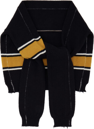 AMBUSH Black Knit Sweater Scarf