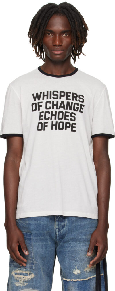Ann Demeulemeester Black & White Save the Children Edition Aimar Standard T-Shirt