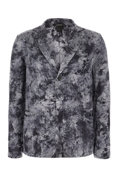 Avant Toi Printed Stretch Silk Shirt