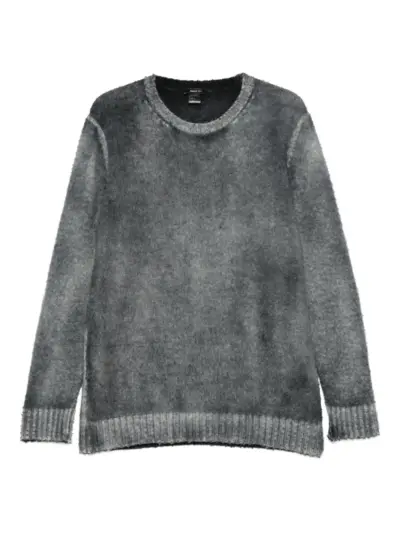 Avant Toi frayed crew-neck sweater - Grey