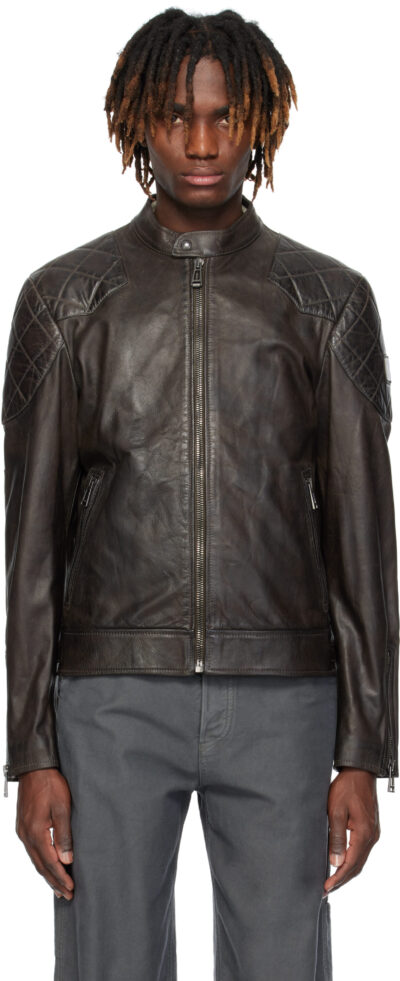 Belstaff Brown Legacy Outlaw Leather Jacket