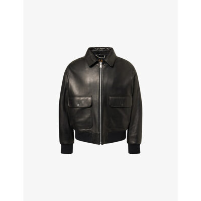 Belstaff Mens Belstaff Pilot Flap-Pocket Leather Jacket
