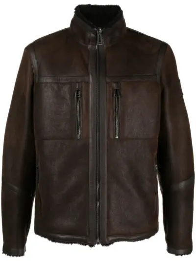 Belstaff Tundra zip-up leather jacket - Brown