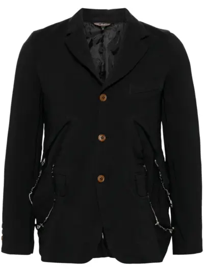 Black Comme Des Garçons distressed detail blazer