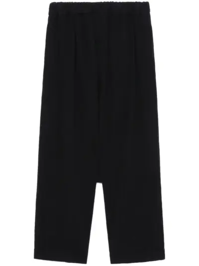 Black Comme Des Garçons drop-crotch trousers