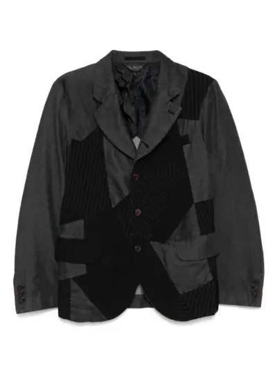 Black Comme Des Garçons patchwork blazer