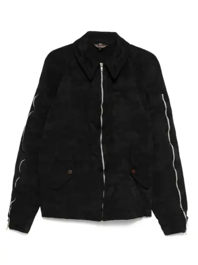 Black Comme Des Garçons patterned-jacquard jacket