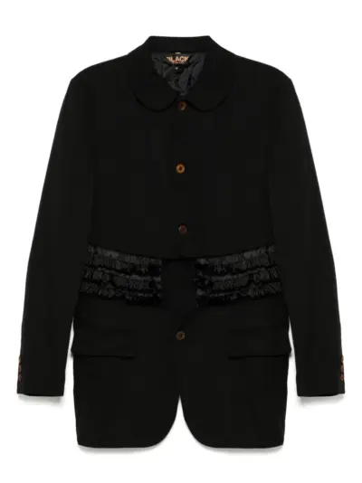 Black Comme Des Garçons ruffle shirt jacket