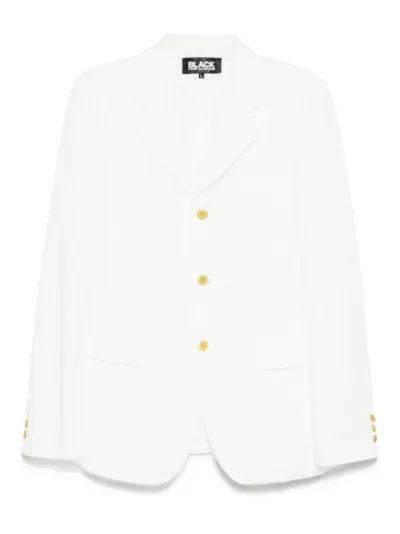 Black Comme Des Garçons single-breasted blazer - White