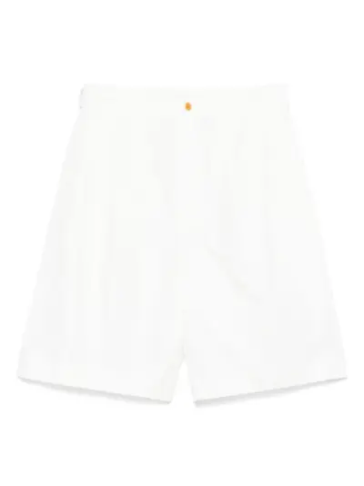 Black Comme Des Garçons washed shorts - White