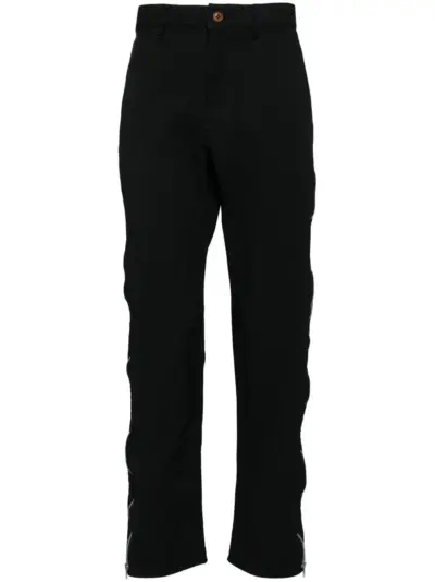 Black Comme Des Garçons zip-up tapered trousers