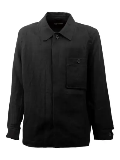 Casey Casey buttoned patch-pocket jacket - Black