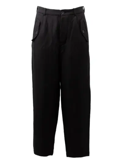 Casey Casey pleated-front trousers - Black