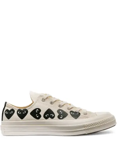 Comme Des Garçons Play heart-print low-top sneakers - White