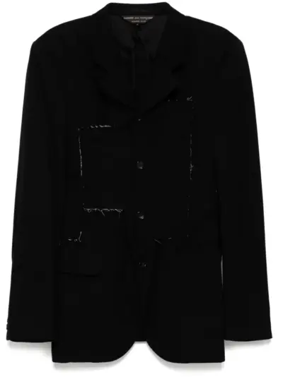 Comme Des Garçons distressed detail blazer - Black