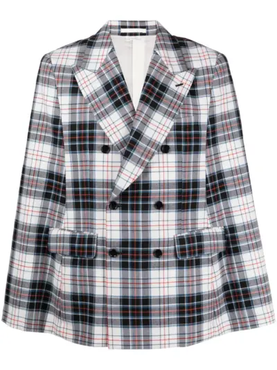 Comme des Garçons Homme Plus check-pattern wool blazer - Black