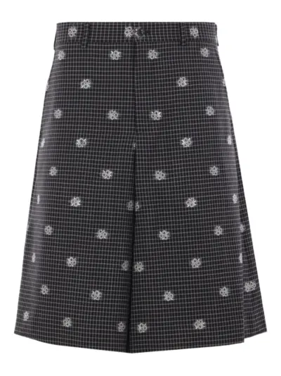 Comme des Garçons Homme Plus check-print shorts - Black