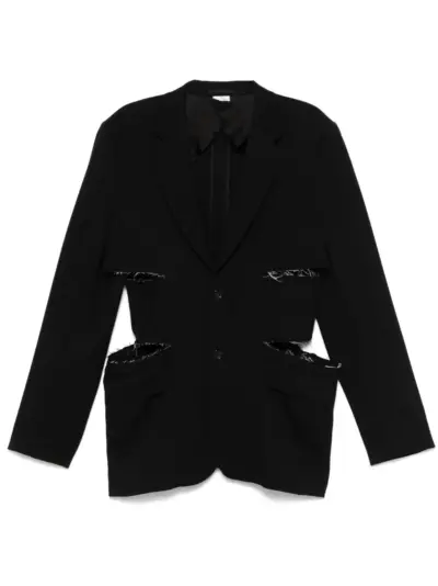 Comme des Garçons Homme Plus cut out-detailed blazer - Black