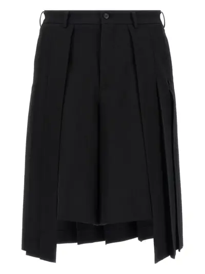 Comme des Garçons Homme Plus pleated bermuda shorts - Black