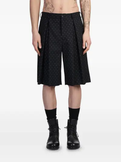 Comme des Garçons Homme Plus polka-dot print shorts - Black