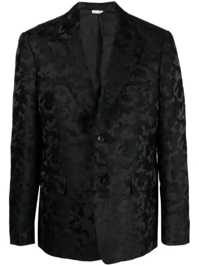 Comme des Garçons Homme Plus single-breasted jacquard blazer - Black