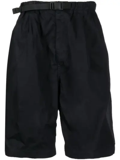 Comme des Garçons Homme pleat-detail cotton shorts - Black