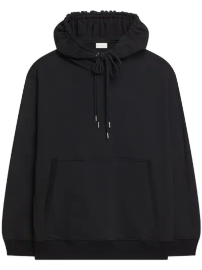 DRIES VAN NOTEN drawstring cotton hoodie - Black
