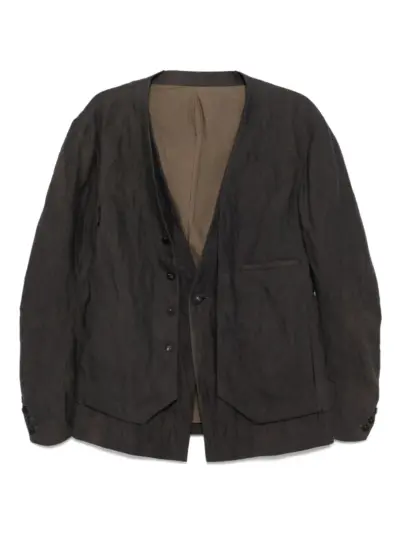 Devoa single-breasted jacket - Grey