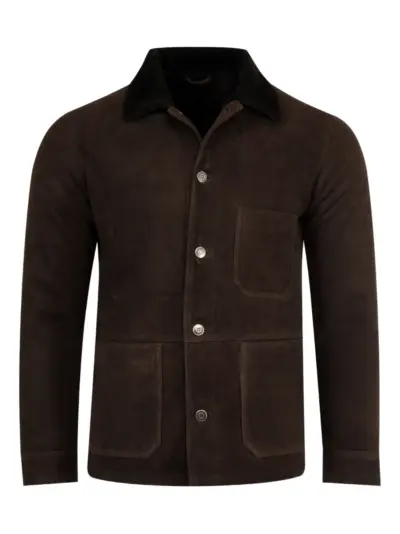 Giorgio Brato buttoned suede-leather jacket - Brown
