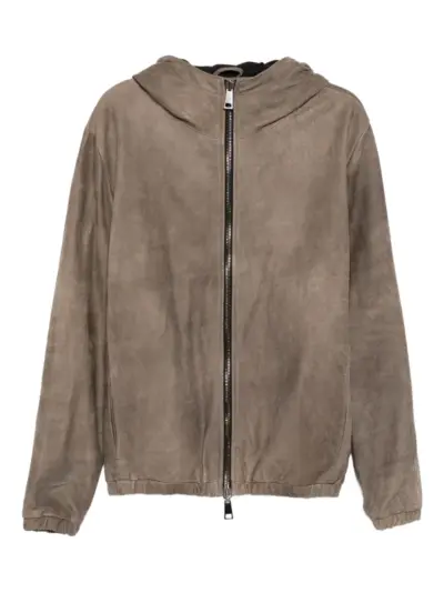 Giorgio Brato leather jacket - Grey