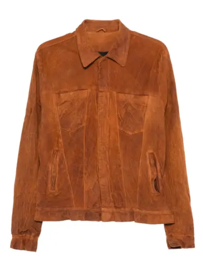 Giorgio Brato washed leather jacket - Brown