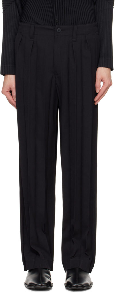 HOMME PLISSÉ ISSEY MIYAKE Black Edge Ensemble Trousers