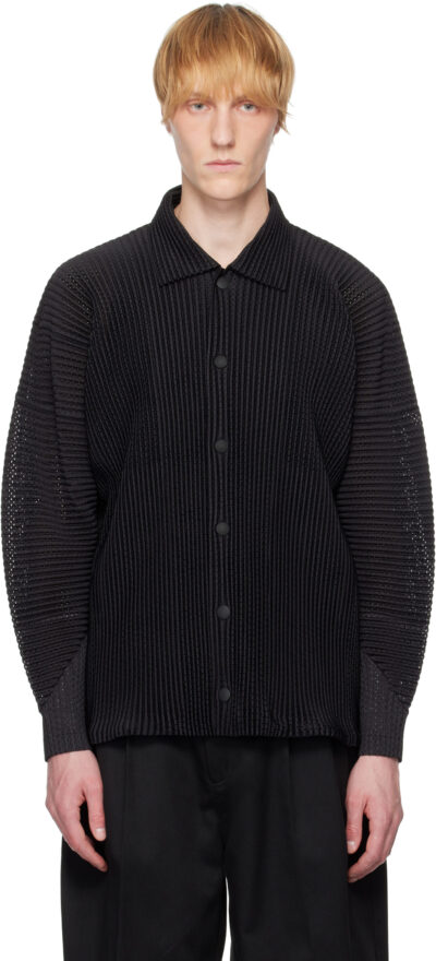 ジャケット・アウター HOMME PLISSE OUTER MESH 4 HP31JL132 HOMME PLISSÉ ISSEY MIYAKE: Gray Outer Mesh Jacket | SSENSE