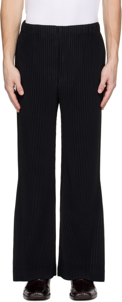 HOMME PLISSÉ ISSEY MIYAKE Black Pleats Bottoms 3 Trousers
