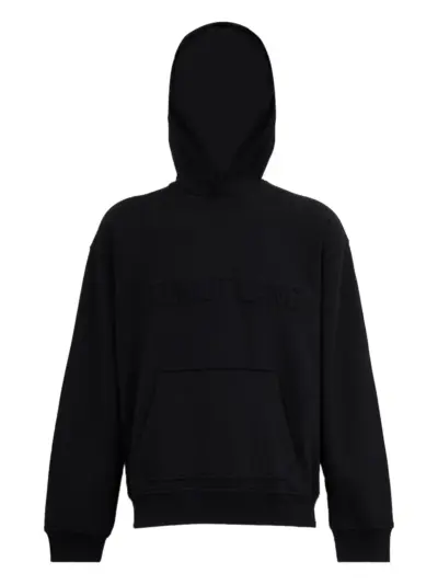 Helmut Lang embossed logo hoodie - Black
