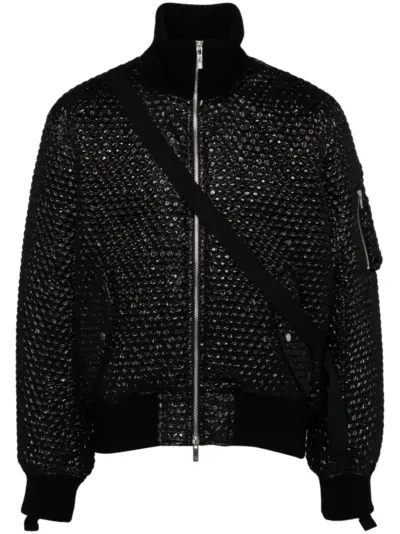 Helmut Lang seatbelt bomber jacket - Black