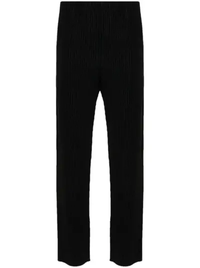 Homme Plissé Issey Miyake Basic slim-fit trousers - Black