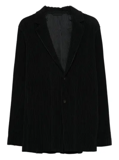 Homme Plissé Issey Miyake pleated button blazer - Black