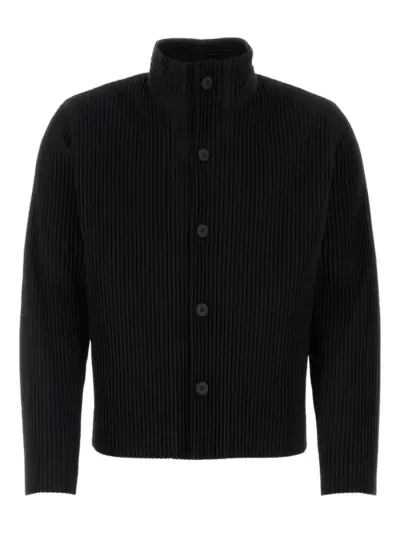 Homme Plissé Issey Miyake pleated button-up jacket - Black