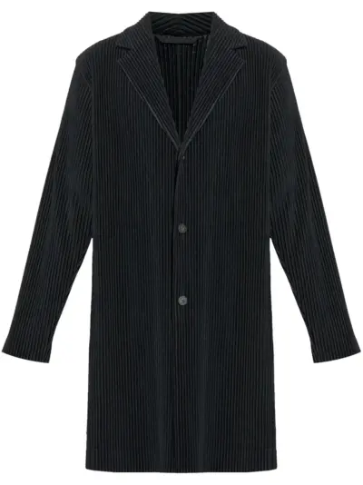 Homme Plissé Issey Miyake pleated coat - Black