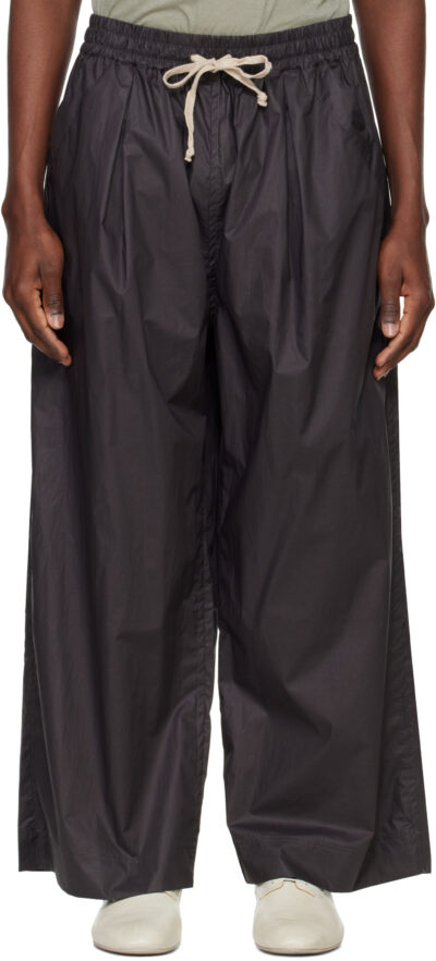 Jan-Jan Van Essche Gray O-Project Coated Typewriter Wide Trousers