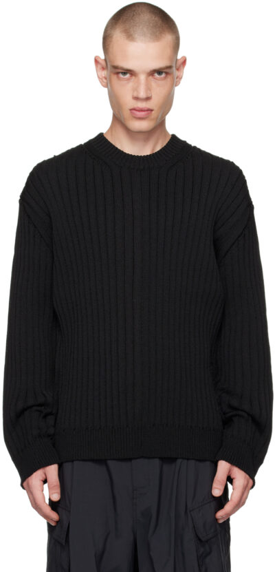 Juun.J Black Crewneck Sweater