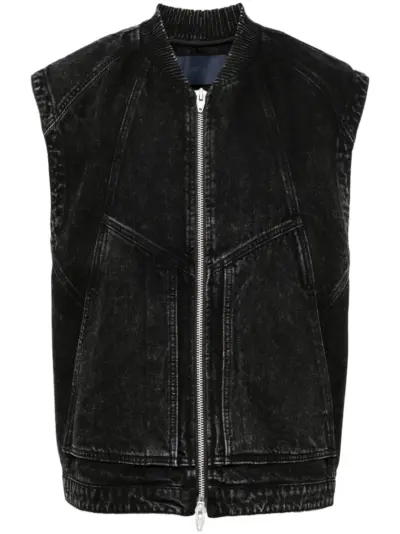 Juun.J cotton gilet - Black