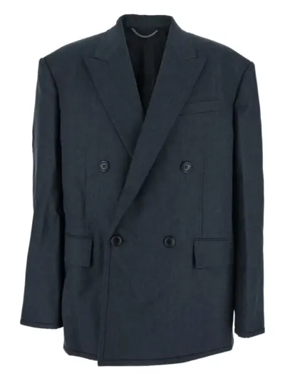 Juun.J double-breasted wool blazer - Blue